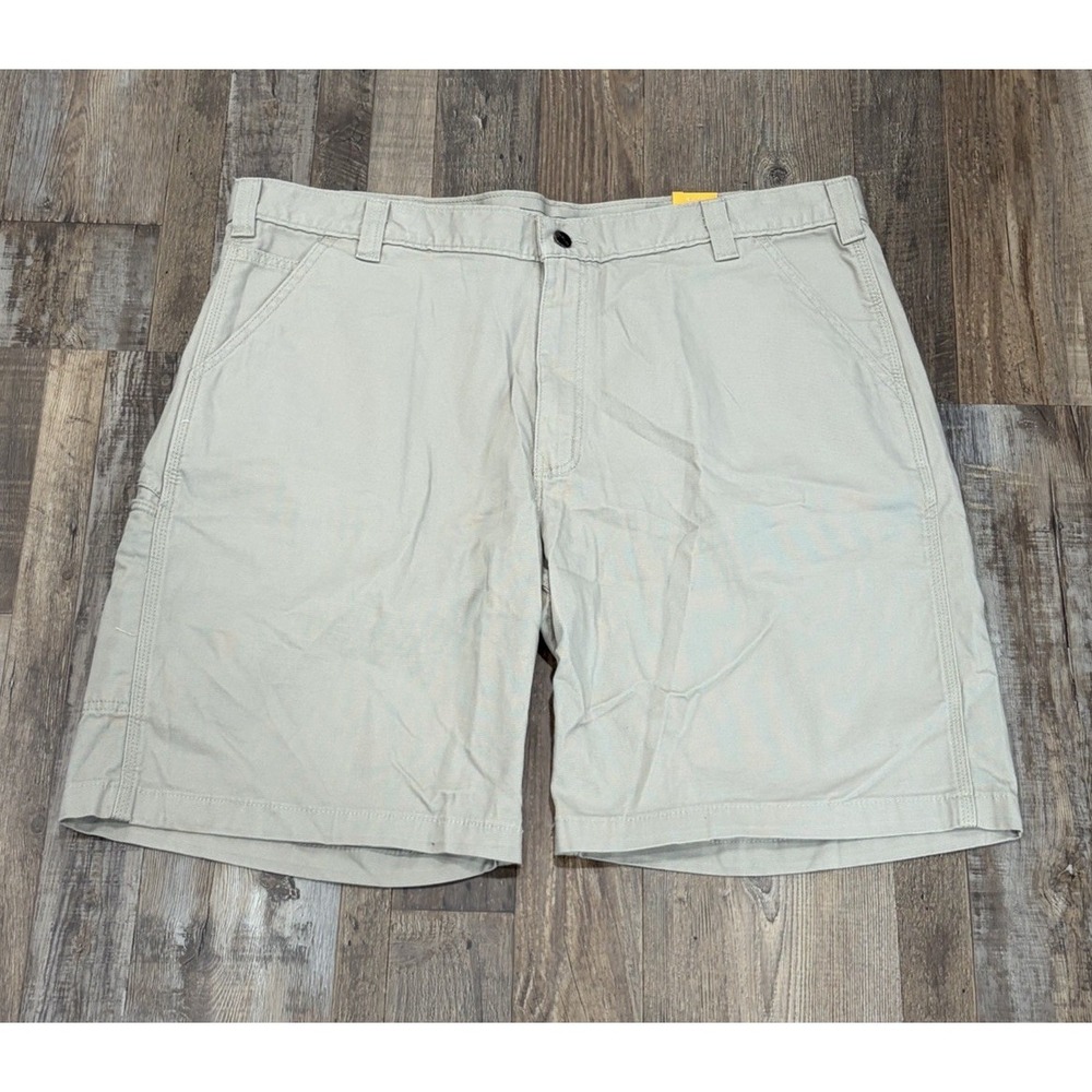 NEW Mens Carhartt Rugged Flex Relaxed Fit Canvas Work Shorts Tan BS2514 Size 42
